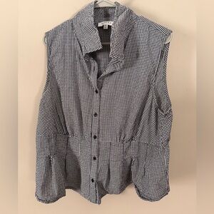 Gilli Black and White Checkered Blouse